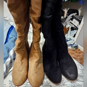 2 pair Lane Bryant knee boots wide calf size 7 W